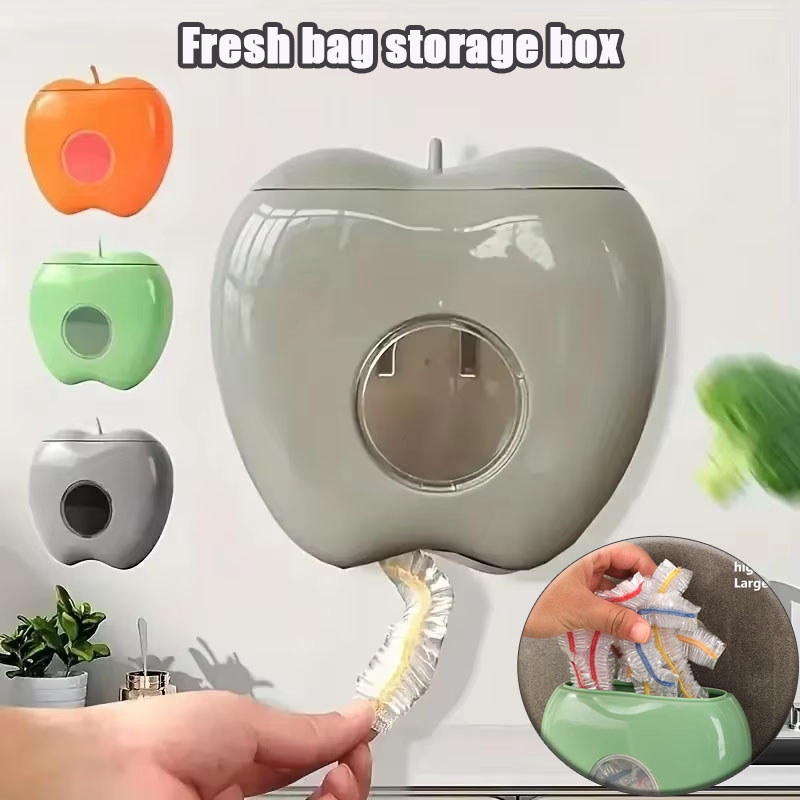 Food Storage Bag - 1PC ディスペンサー収納ボックス 食品保存袋用 防塵プルアウト引き出し クリアシースルー キャビネット冷蔵庫用