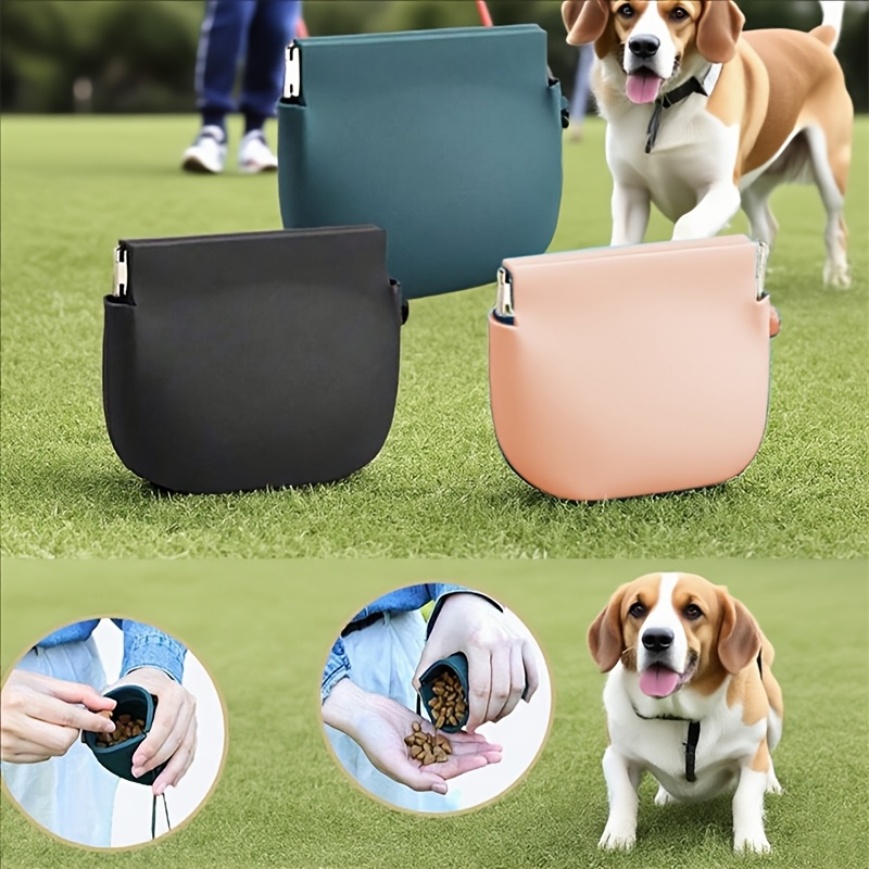 Food Storage Silicone Bags - 1pc ポータブルシリコーン犬用おやつバッグペット犬トレーニングフードスナックポケットバッグウォーキングドッグトレーニングフードストレージ製品供給