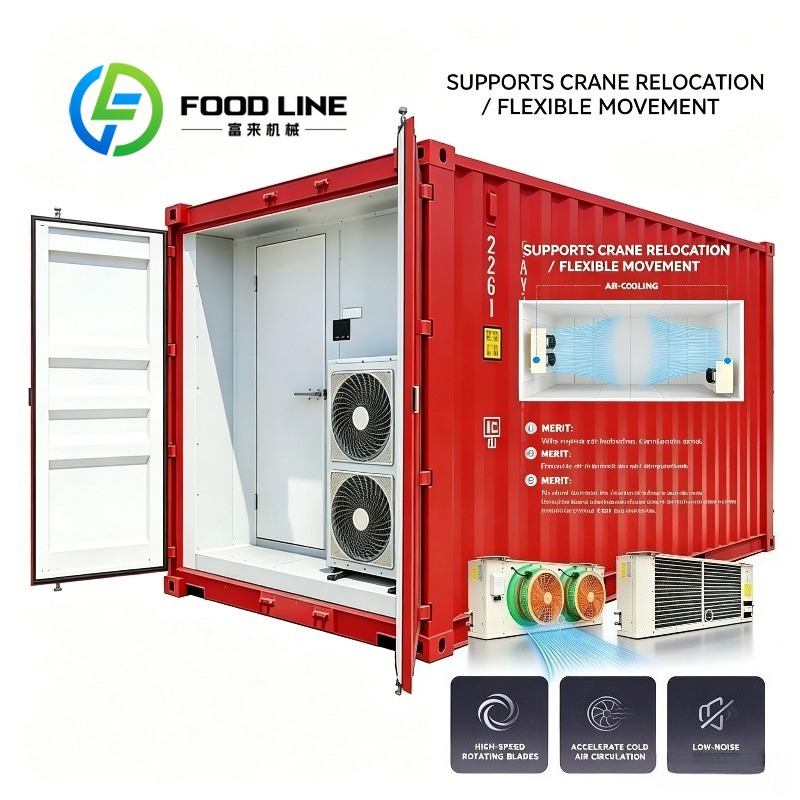 Food Storage Zone - 空港ケータリング用20フィートコンテナ冷蔵室、標準20フィートコンテナサイズ、空港貨物ゾーンの仮設食品保管レイアウトに適合