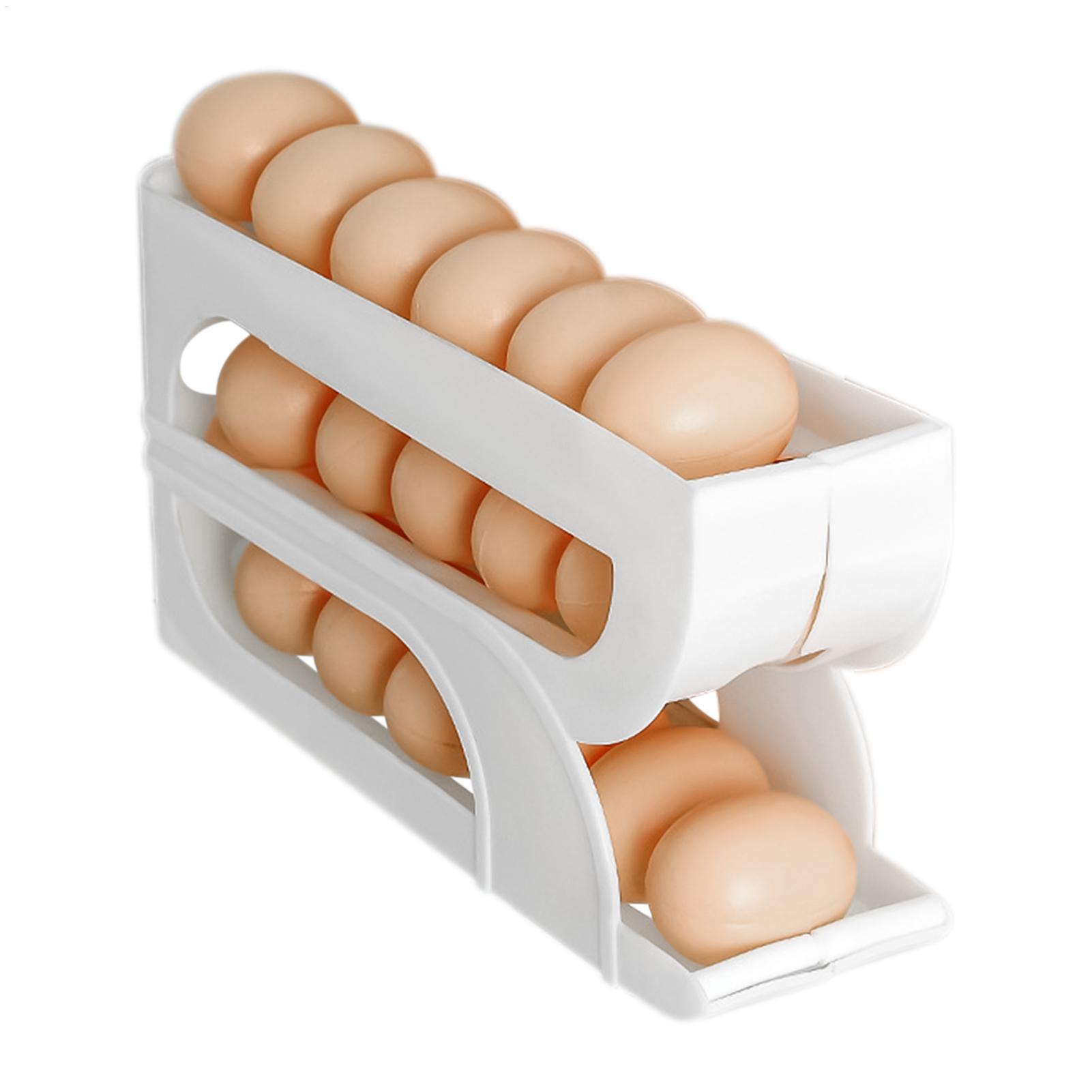 Food Storage Box Large - 自動卵回転式ラック 新型家庭用キッチン専用 卵回転式ラック 省スペース 大容量 卵オーガナイザーラック