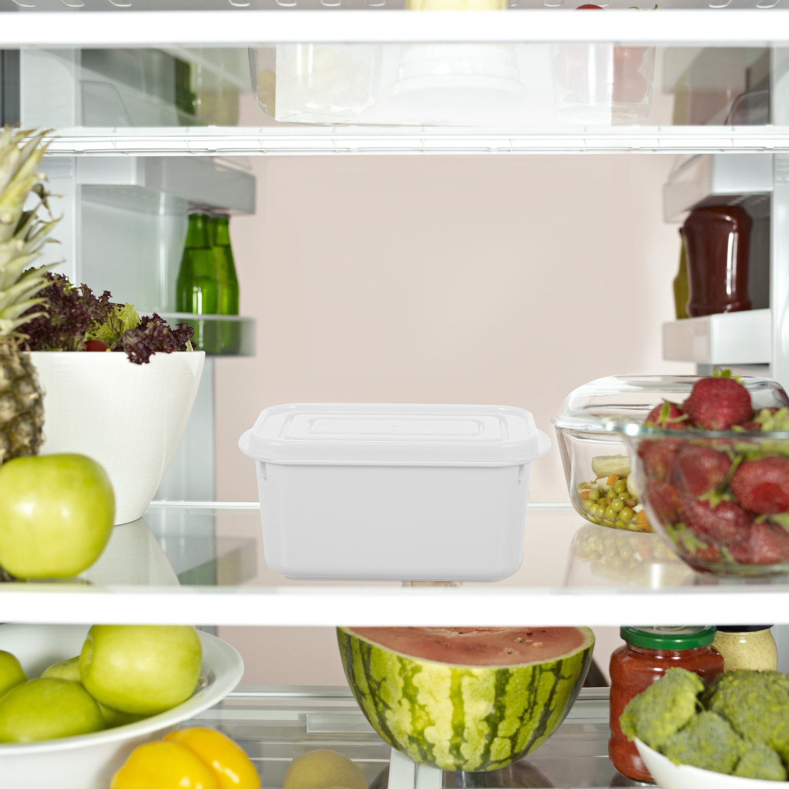 Food Storage For Restaurant - 2個入り食品保存ボックス 防塵カバー スムーズな表面 冷蔵庫・電子レンジ対応 家庭・レストラン用食品保存容器