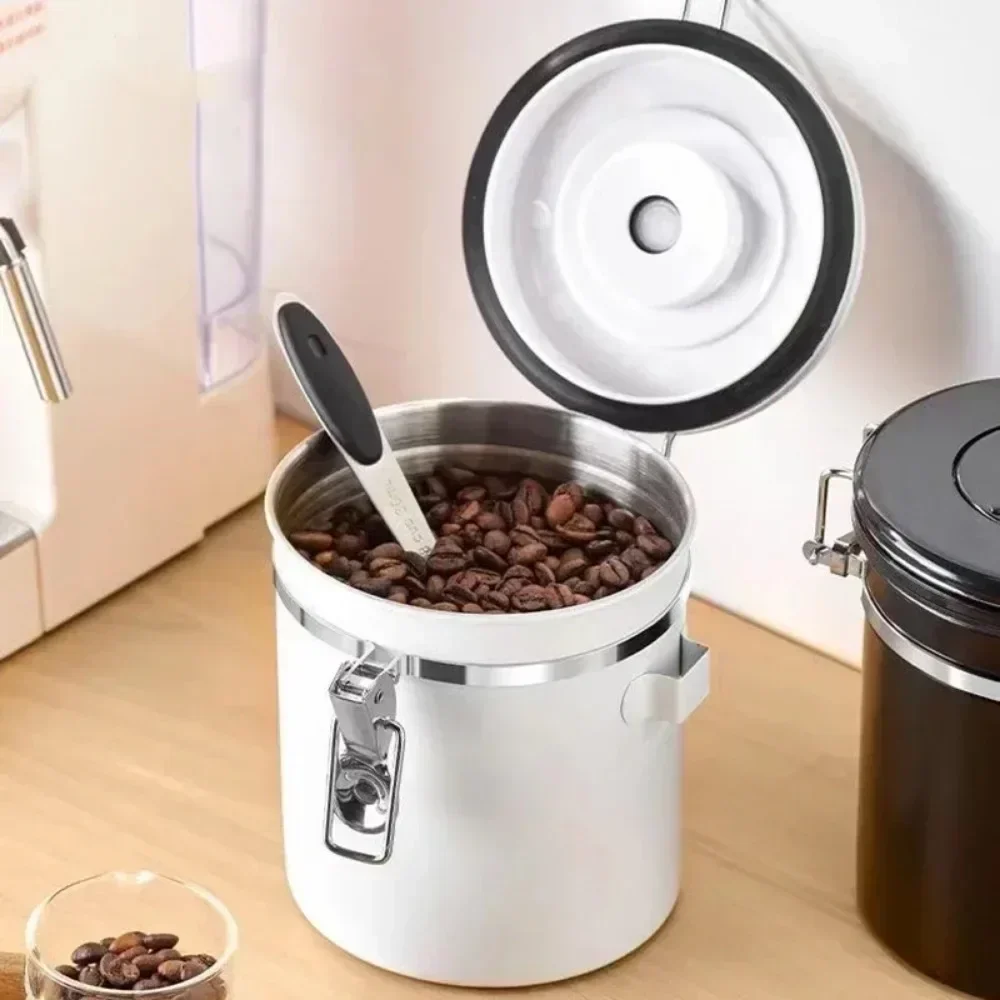 Food Storage Keep Hot - 1200/1500/1800mlステンレス鋼真空保存容器、気密ジャー、コーヒー豆、穀物、茶、ナッツ、鮮度保持保温