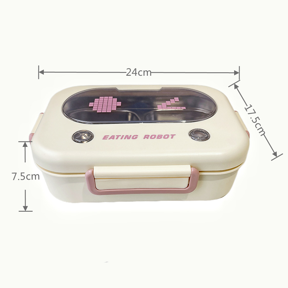 Food Storage Box Large - 保温弁当箱ステンレス鋼ランチコンテナ漏れ防止食品保存オーガナイザーポータブル食事準備キャンプ用
