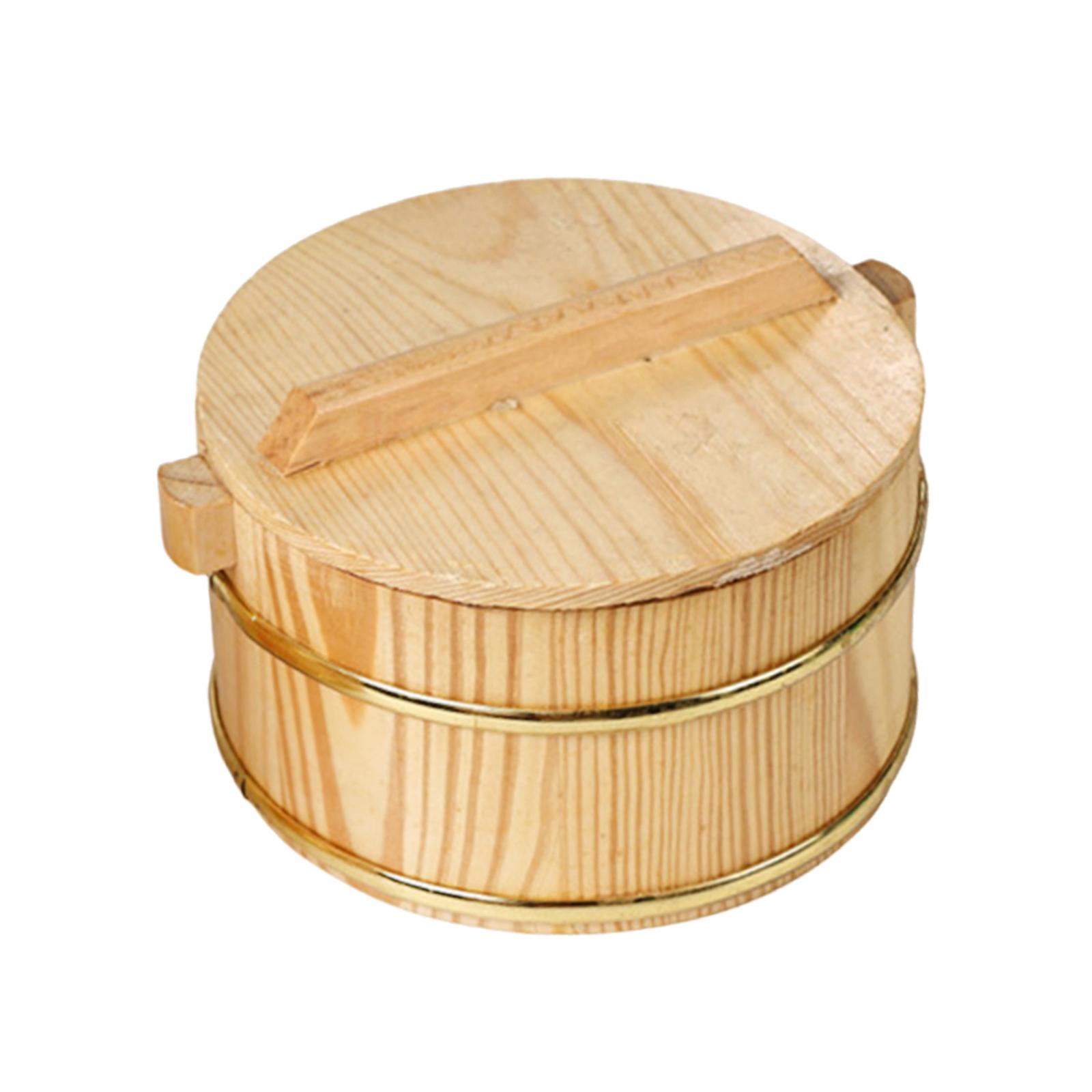 Food Storage For Restaurant - 木製蒸し米桶ディナープレートポータブルノンスティック寿司ライスボウルキッチンレストラン家庭用寿司前菜用