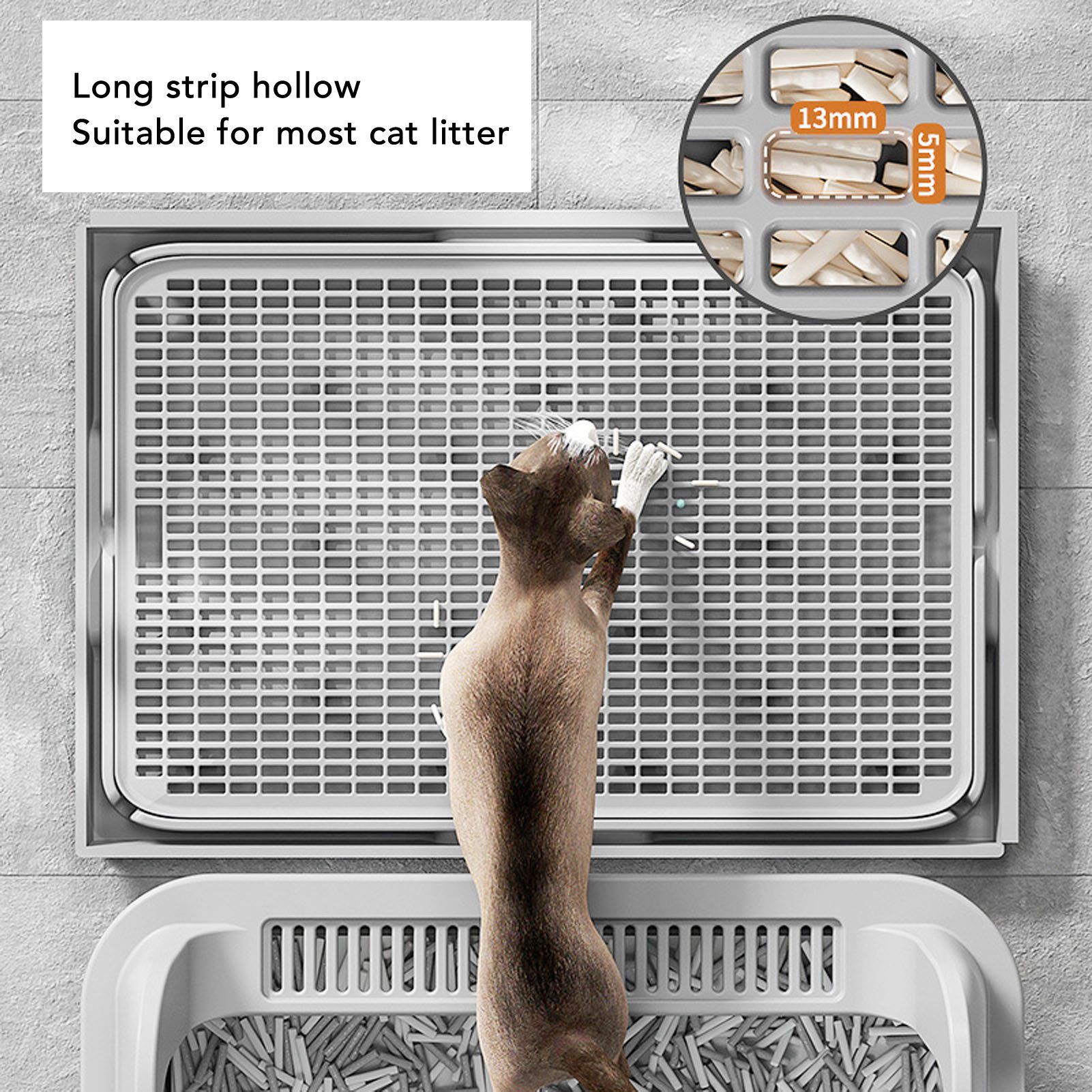 Food Storage With Scoop - 猫砂捕集マット 猫砂マット 広々とした二層構造 洗える滑り止め底面 猫トイレマット 猫砂キャッチャーマット