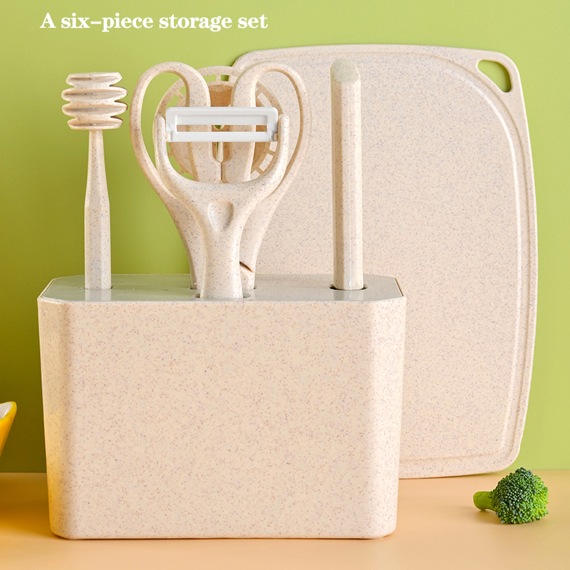 Food Storage Small - 包丁とフルーツカッティングボードセット 家庭用補助食品フルーツナイフ6点セット 収納カッティングボード 小型ツール