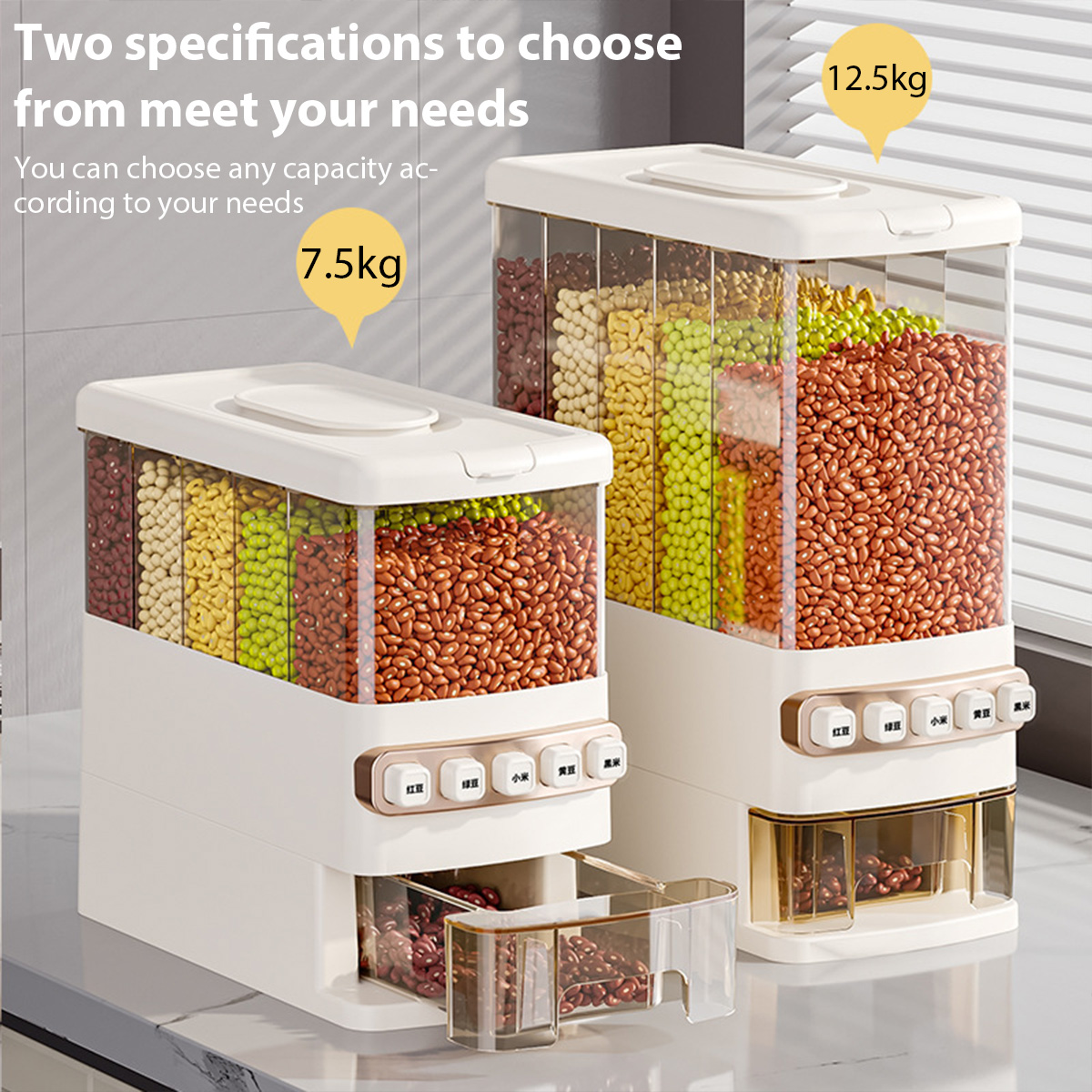 27.6ポンド/16.5ポンド 防虫米収納、5ゾーン収納容器 - Food Storage Zone のレビューと価格