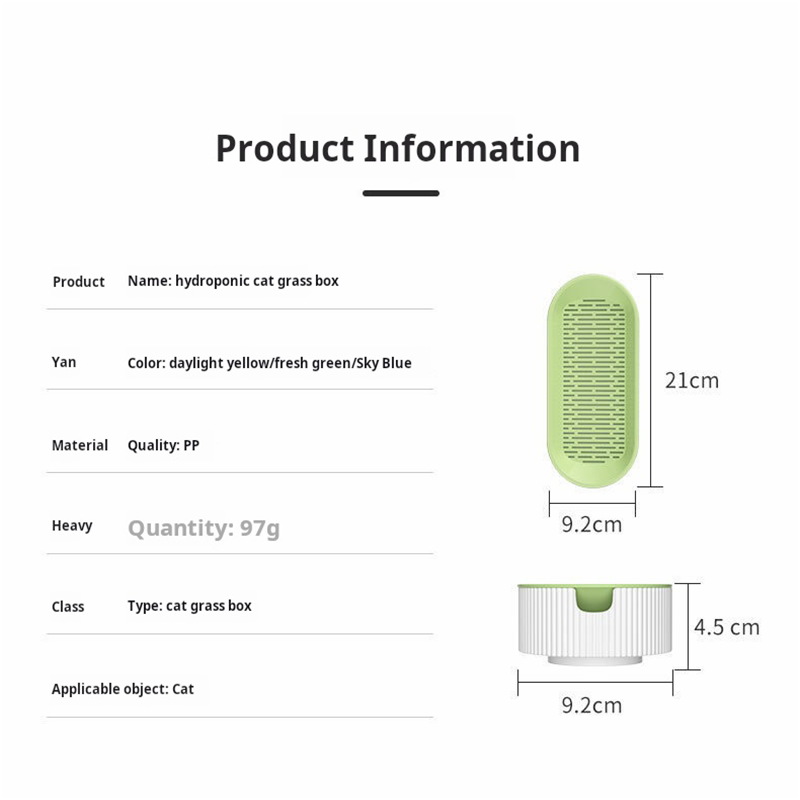 簡単栽培水耕栽培キャットグラスボックスディッシュ栽培ポット猫 - Food Storage Plants のレビューと価格