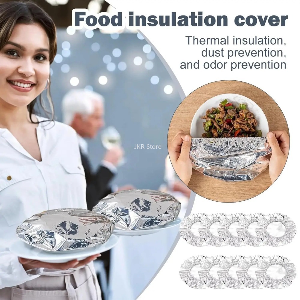 アルミホイルボウルカバー 10/30/50/100 個再利用 - Food Storage Keep Hot のレビューと価格