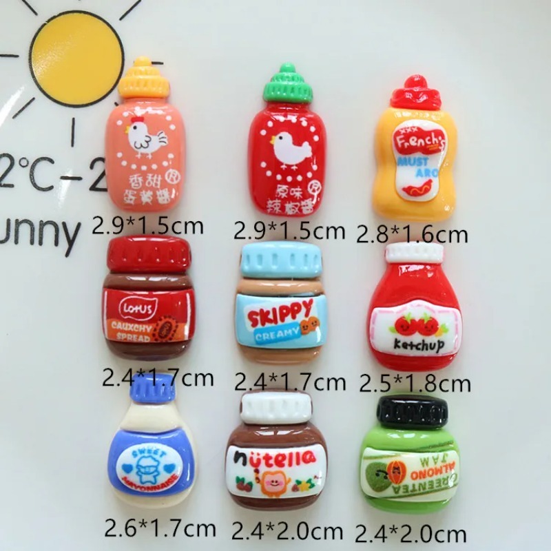 10個入り 面白い漫画風パンソース樹脂チャーム サラダトマト - Salad Dressing Bottle のレビューと価格