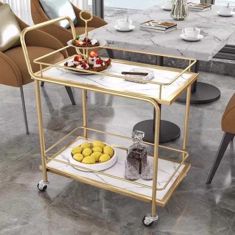 北欧風モバイルトロリー、高級収納カート、ホテル用ワインカート - Food Storage For Restaurant のレビューと価格