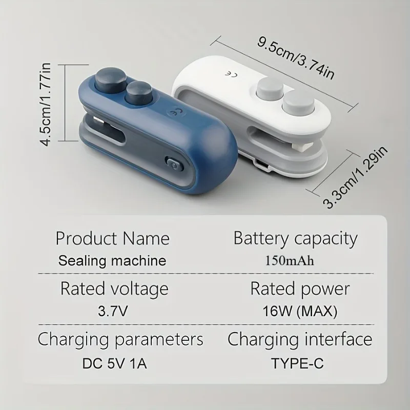 1個充電式スナックバッグシーラー：食品保存＆旅行用USB磁気 - Food Storage Small のレビューと価格