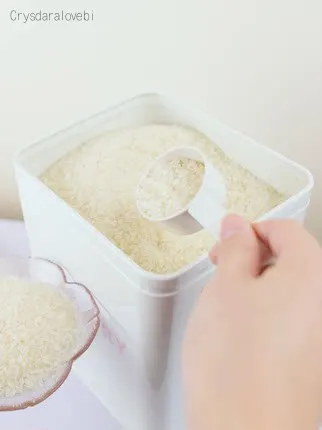 ピンクホワイトキッチンバスルームランドリーパウダー収納ボック - Food Storage With Scoop のレビューと価格