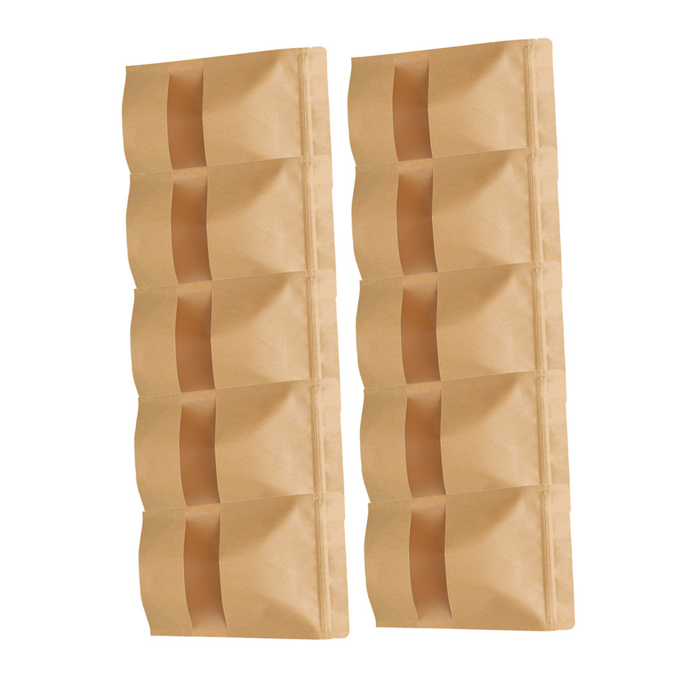 50枚入り食品保存用クラフト紙袋、ジッパーシール付き、自立型 - Food Storage Bag のレビューと価格