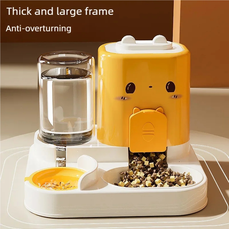 かわいい笑顔の猫自動給餌器と給水器ペット用品給餌オーガナイザ - Food Storage Small のレビューと価格
