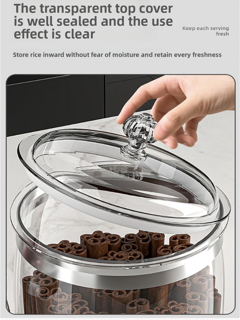 厚みのあるプラスチック製食品グレード大容量透明収納ボックス米 - Food Storage Box Large のレビューと価格