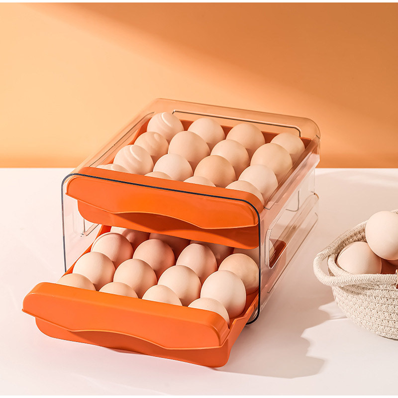 二層式卵収納ボックス（引き出し付き）、大容量オーガナイザーホ - Food Storage Box Large のレビューと価格