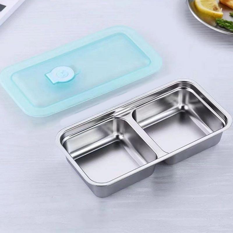 304 ステンレス鋼ランチ弁当箱シングル/ダブルコンパートメ - Food Storage Drawer Organizer のレビューと価格