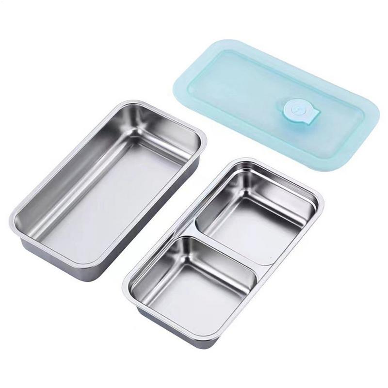 304 ステンレス鋼ランチ弁当箱シングル/ダブルコンパートメ - Food Storage Drawer Organizer のレビューと価格
