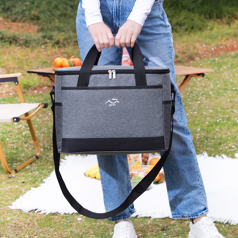 大容量スクエアアイスパック付き断熱ランチバッグ、保冷ピクニッ - Food Storage Bag のレビューと価格