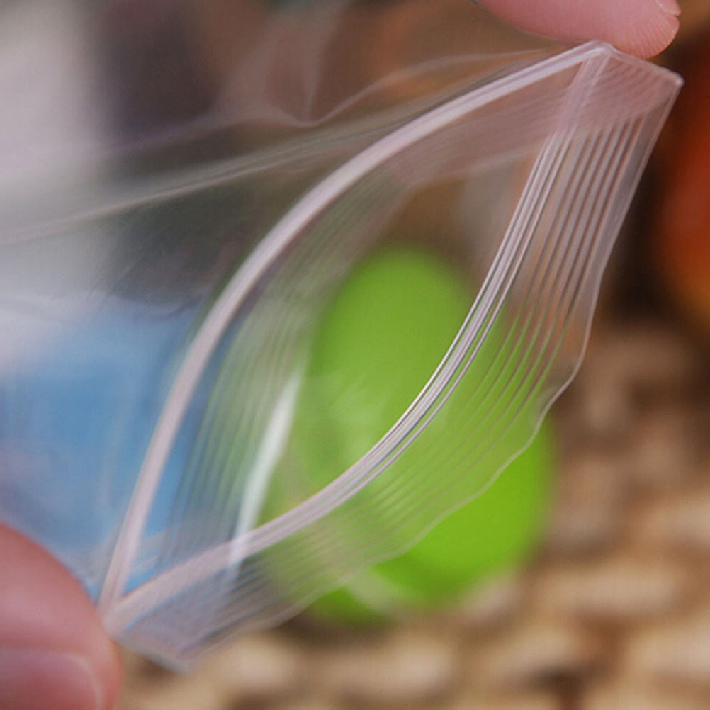 100枚入り 6x8cm 厚手透明再封可能な密封バッグ 高耐 - Food Storage Bag のレビューと価格