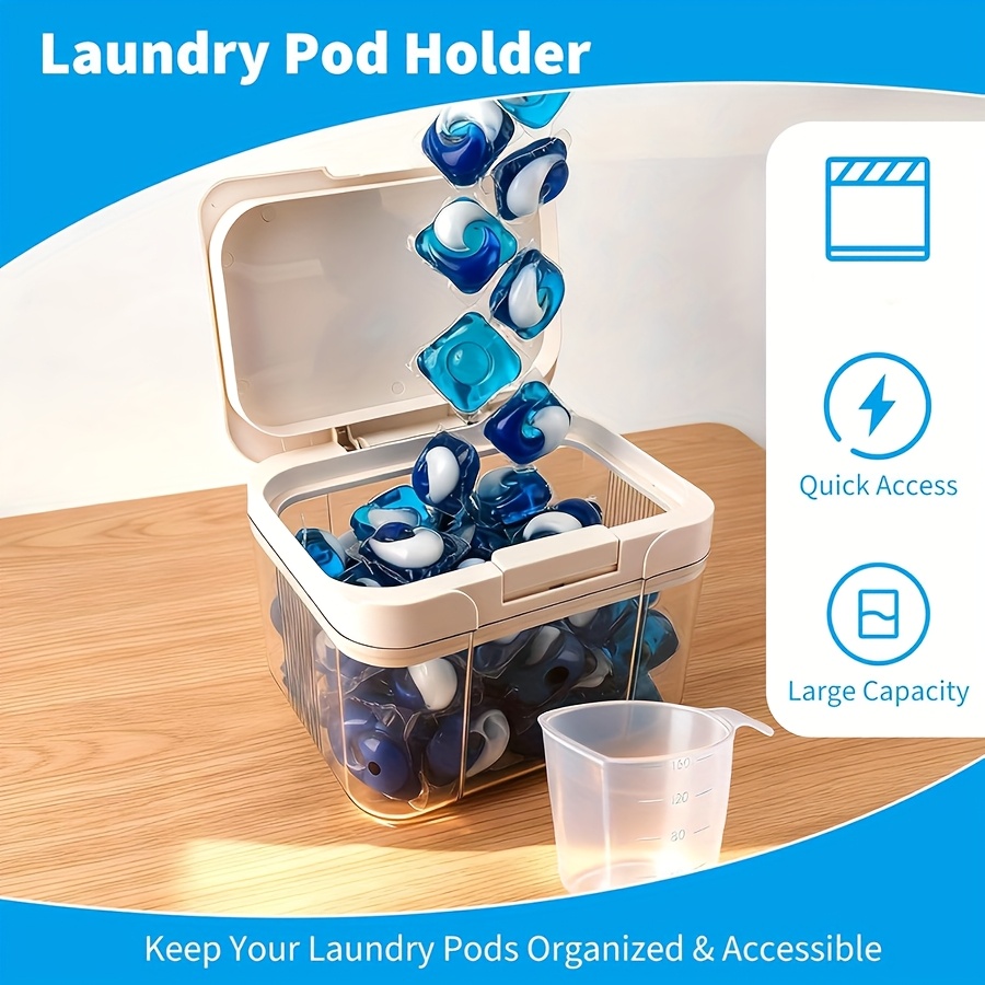 タイド対応ランドリーポッドホルダー - ポッド収納容器、ポッ - Food Storage With Scoop のレビューと価格