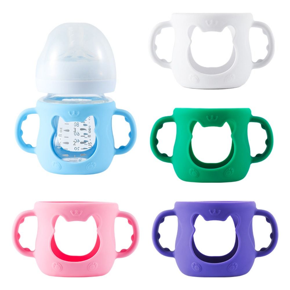ユニバーサル哺乳瓶カバー ハンドル付き破損防止哺乳瓶ホルダー - Food Storage Silicone Bags のレビューと価格