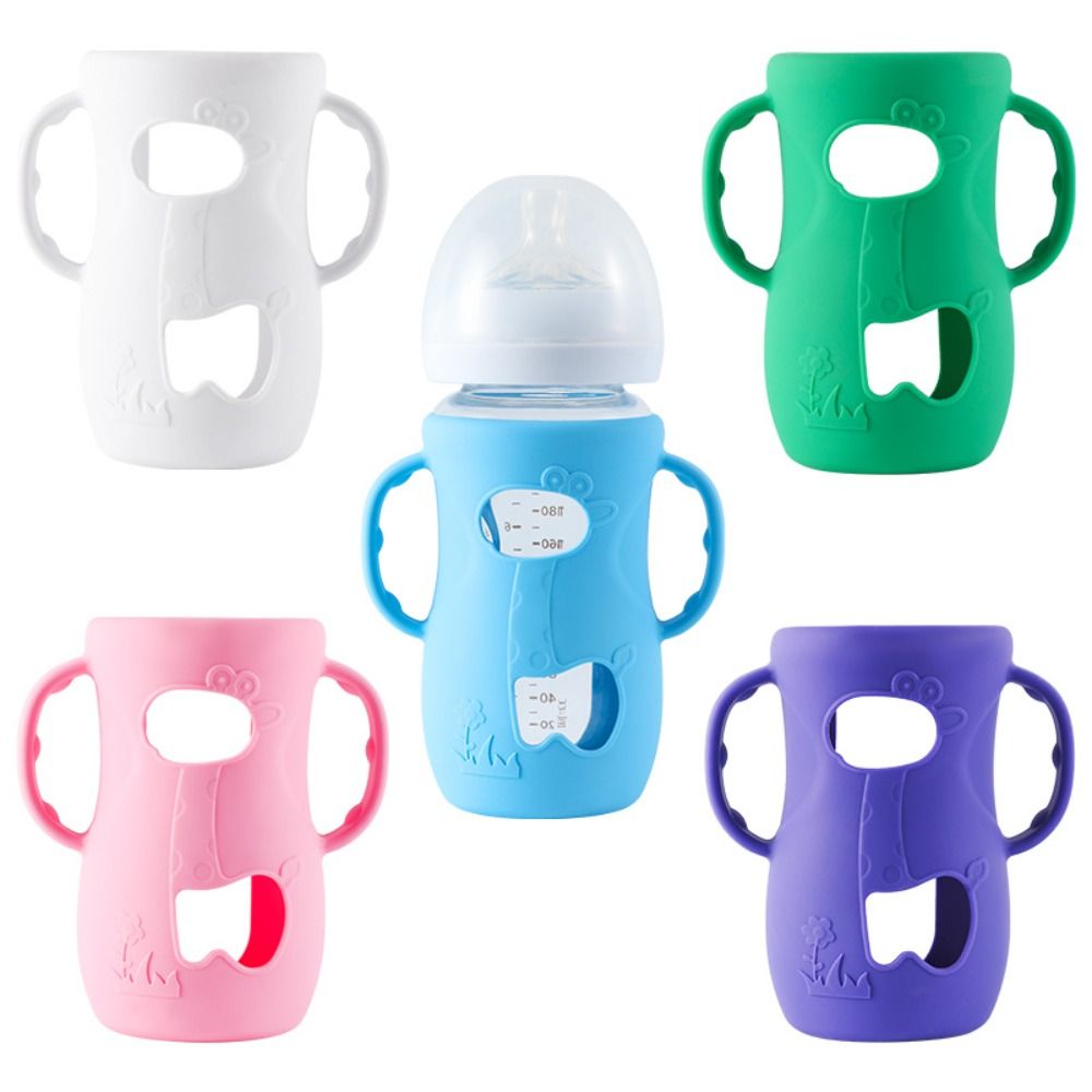 ユニバーサル哺乳瓶カバー ハンドル付き破損防止哺乳瓶ホルダー - Food Storage Silicone Bags のレビューと価格