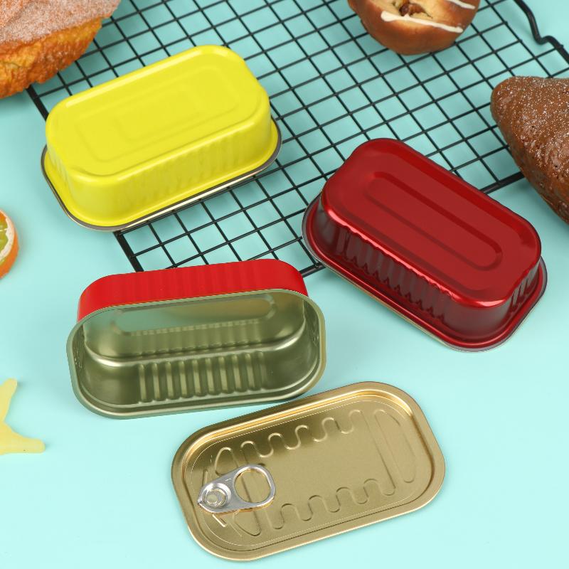 2個入り長方形ミニ密閉金属製収納ボックス、プルリング付き蓋、 - Food Storage Small のレビューと価格