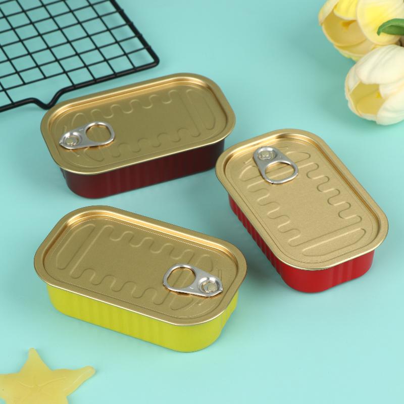 2個入り長方形ミニ密閉金属製収納ボックス、プルリング付き蓋、 - Food Storage Small のレビューと価格