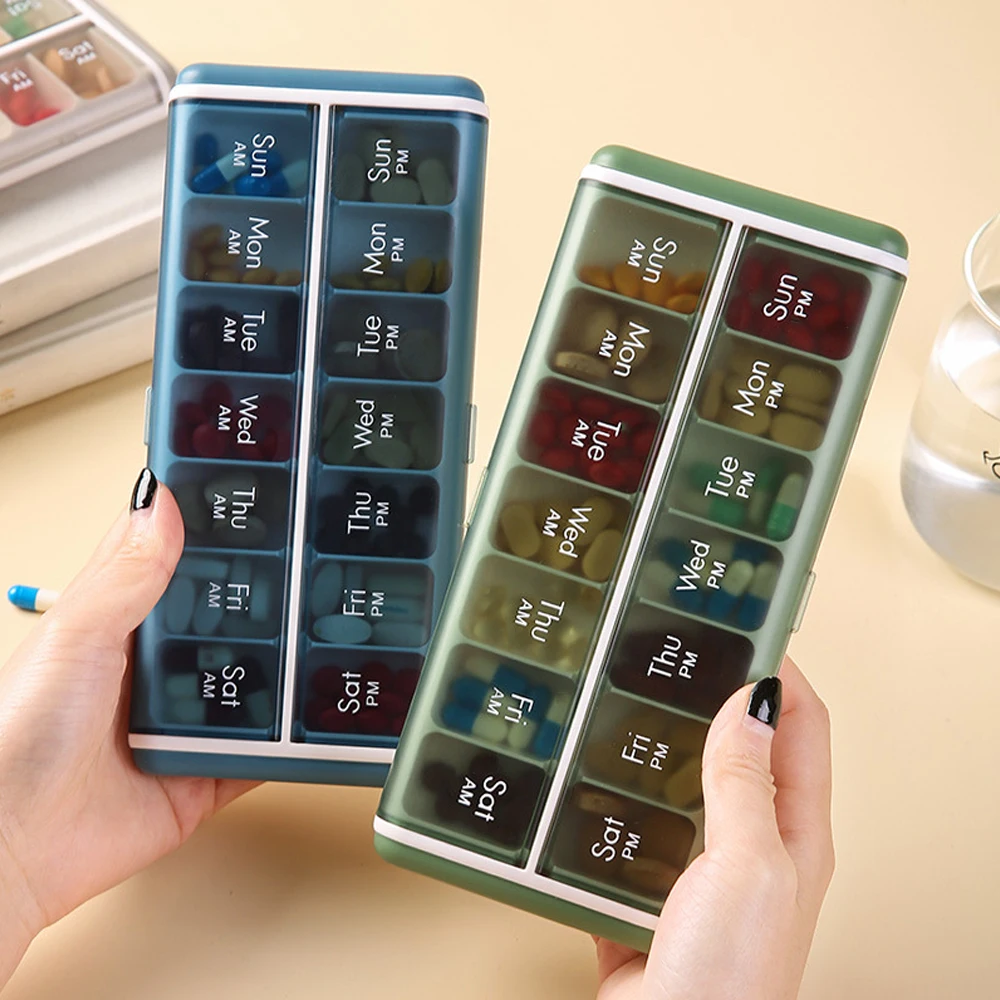 広いコンパートメントを備えた毎週の錠剤オーガナイザー,錠剤ケ - Food Storage Box Large のレビューと価格