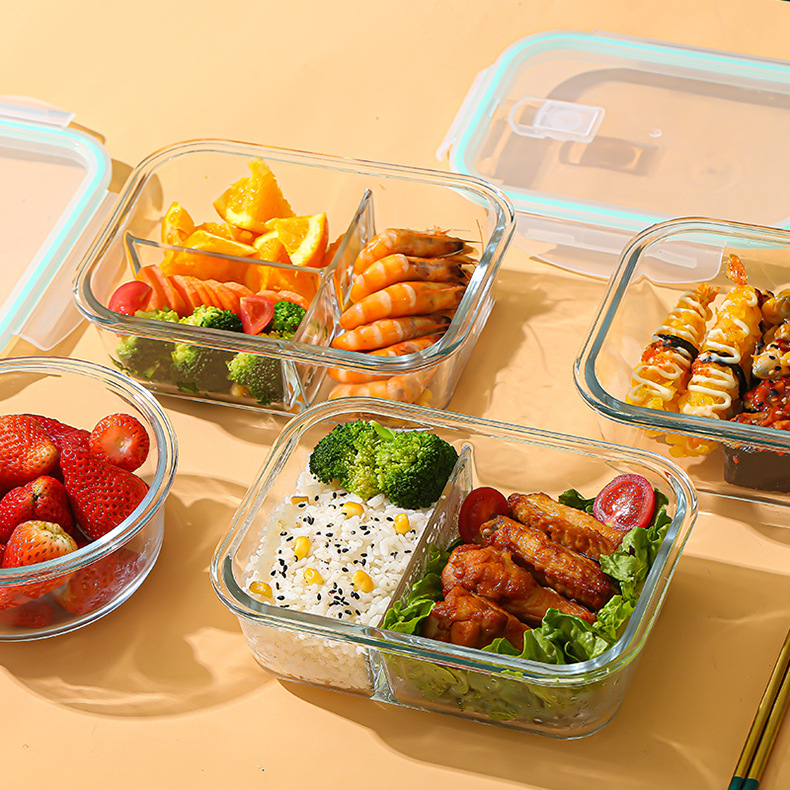 ガラス製鮮度保持容器 高硼珪酸耐熱電子レンジ対応弁当箱 冷蔵 - Food Storage Bowls のレビューと価格