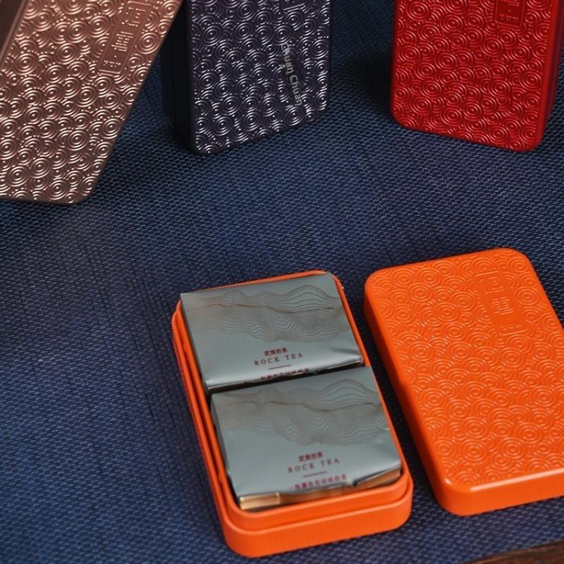 無毒の長方形波型模様金属製茶葉収納箱、小型で持ち運び可能な茶 - Food Storage Small のレビューと価格