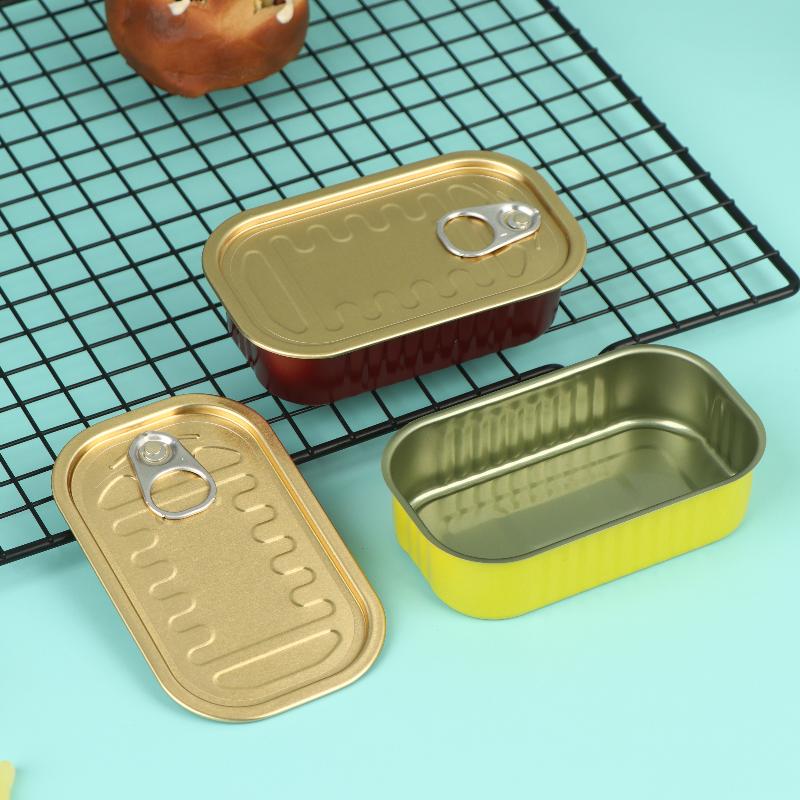 2個入り 空のミニ缶 密封食品缶 プルリング付き蓋 金属製  - Food Storage Small のレビューと価格