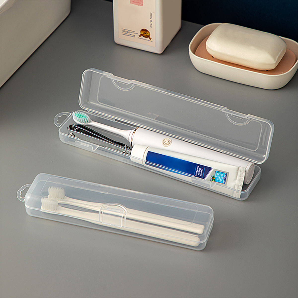 WORTHBUY 歯ブラシ用のポータブルプラスチックオーガナ - Food Storage Drawer Organizer のレビューと価格