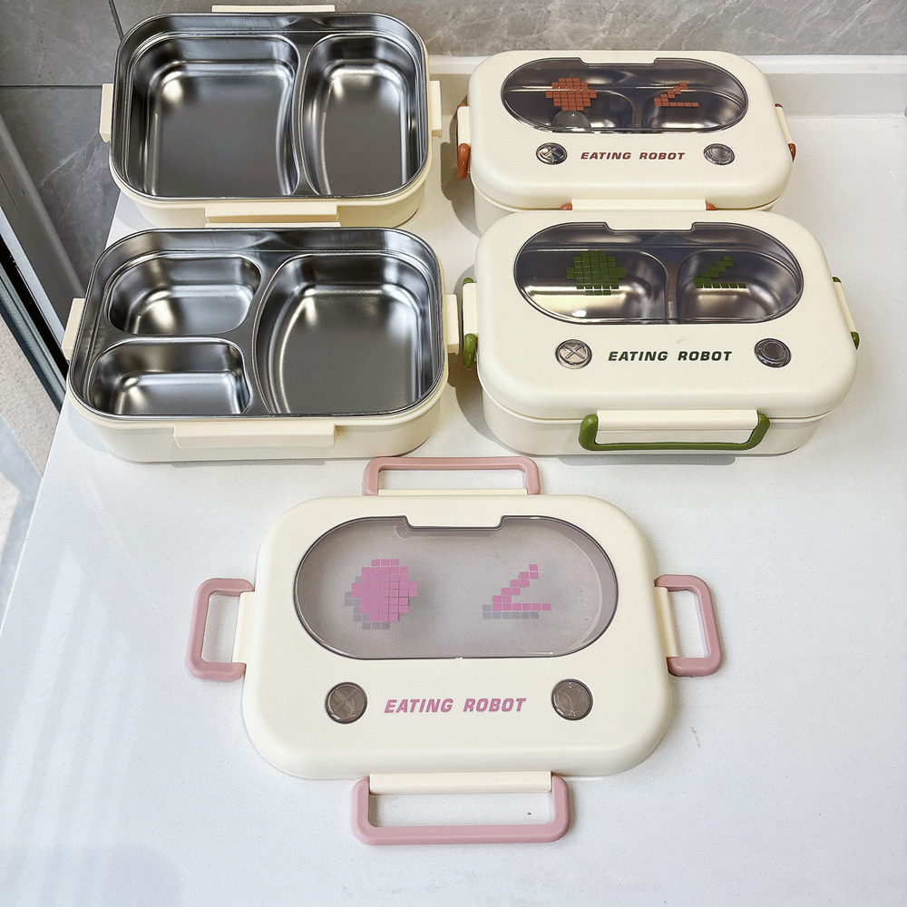 保温弁当箱ステンレス鋼ランチコンテナ漏れ防止食品保存オーガナ - Food Storage Box Large のレビューと価格