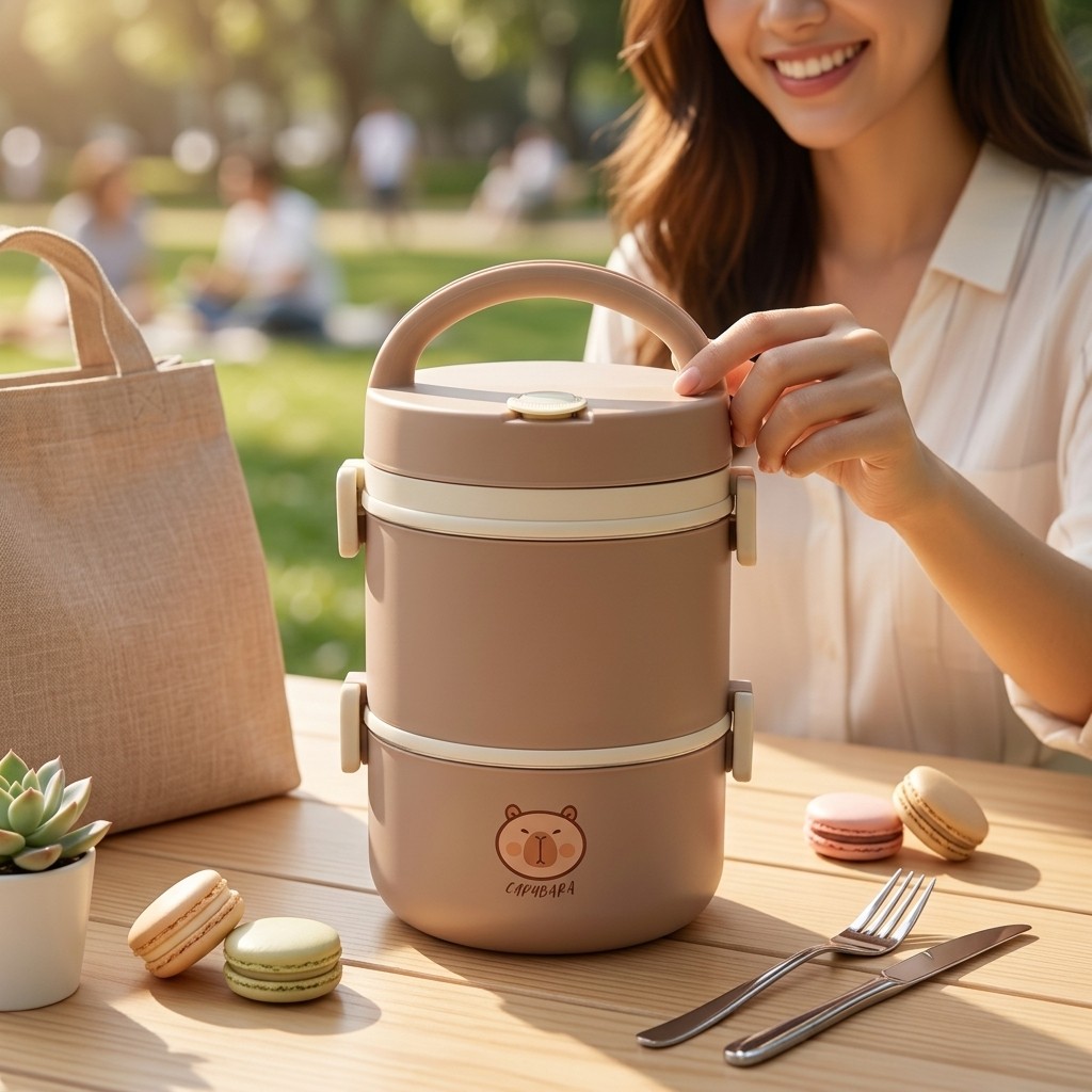 304ステンレス鋼製保温ランチボックス弁当箱セット、電子レン - Food Storage With Scoop のレビューと価格