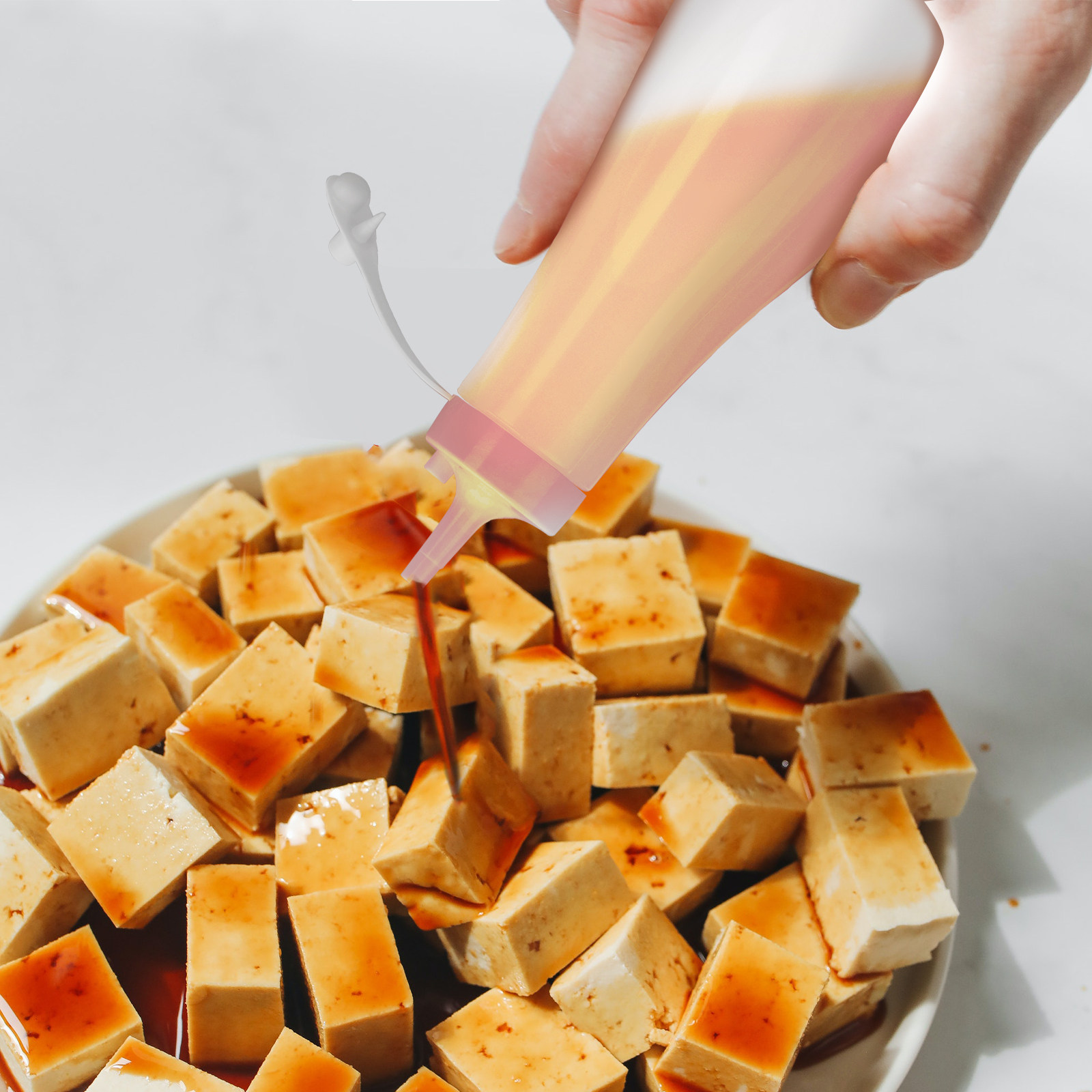 4個入り食品グレードプラスチック製スクイーズボトル（ソース、 - Salad Dressing Bottle のレビューと価格