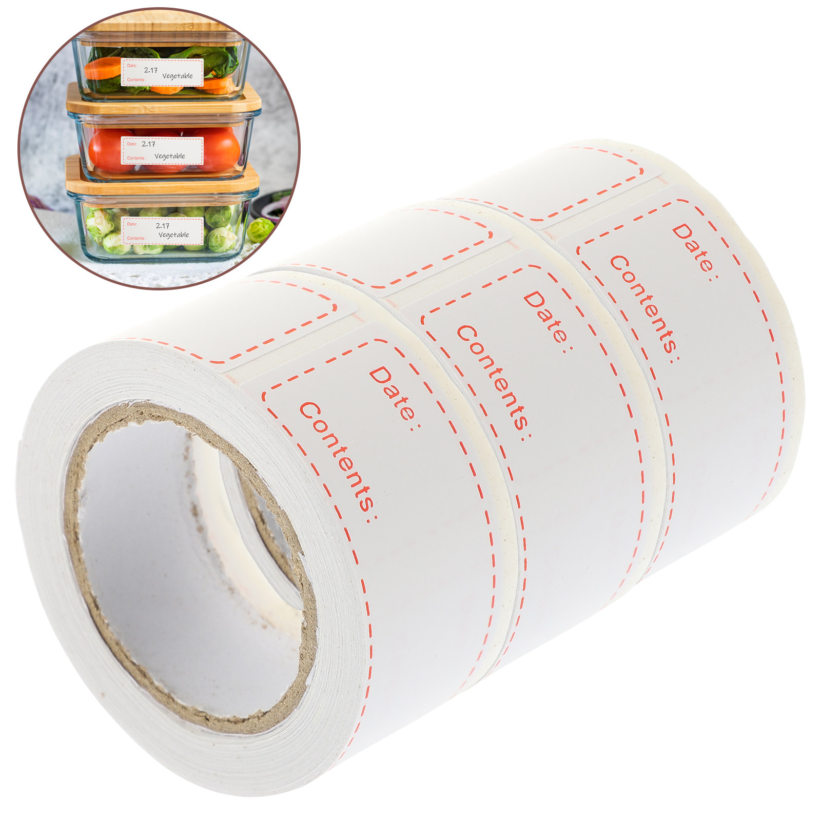 3巻入り食品保存ラベル、取り外し可能、冷凍庫対応、日付・内容 - Food Storage For Restaurant のレビューと価格