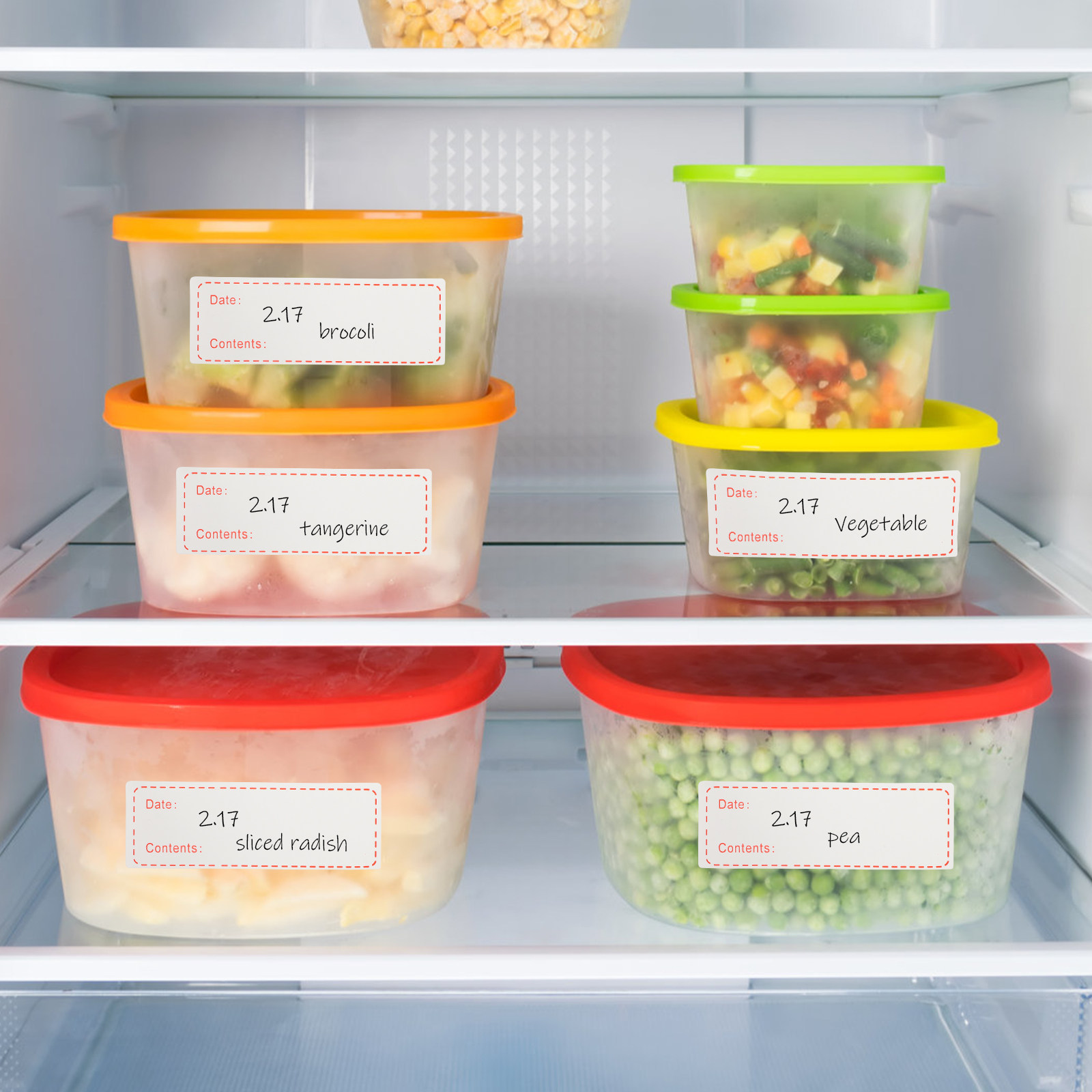 3巻入り食品保存ラベル、取り外し可能、冷凍庫対応、日付・内容 - Food Storage For Restaurant のレビューと価格