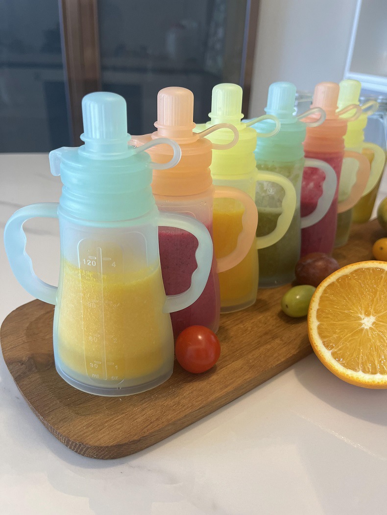 新しい再利用可能なシリコン製母乳保存バッグ、漏れ防止、吸引可 - Food Storage Silicone Bags のレビューと価格