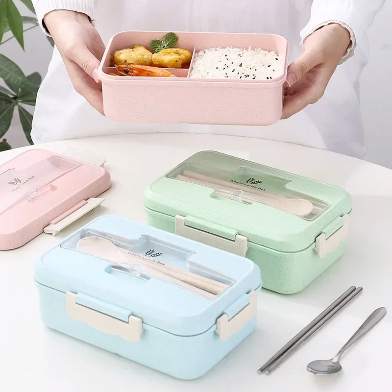 麦わら弁当箱,食器,電子レンジ,食品保存容器,ポータブル弁当 - Food Storage With Scoop のレビューと価格