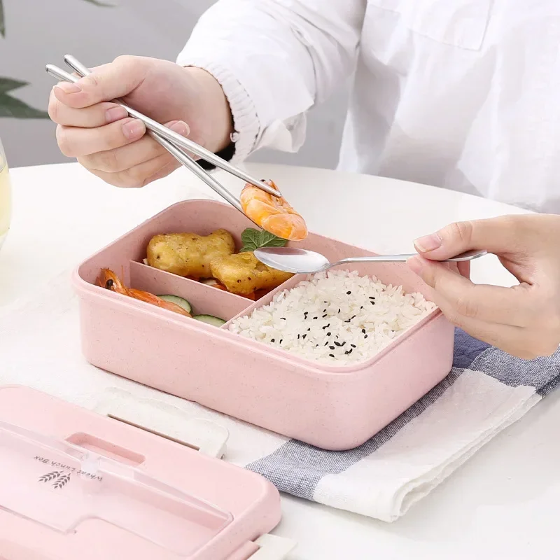 麦わら弁当箱,食器,電子レンジ,食品保存容器,ポータブル弁当 - Food Storage With Scoop のレビューと価格