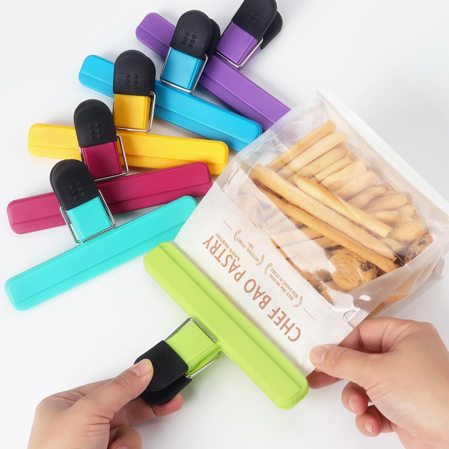 3-12 個多目的シールクリップ耐久性のあるキッチンスナック - Food Storage Drawer Organizer のレビューと価格