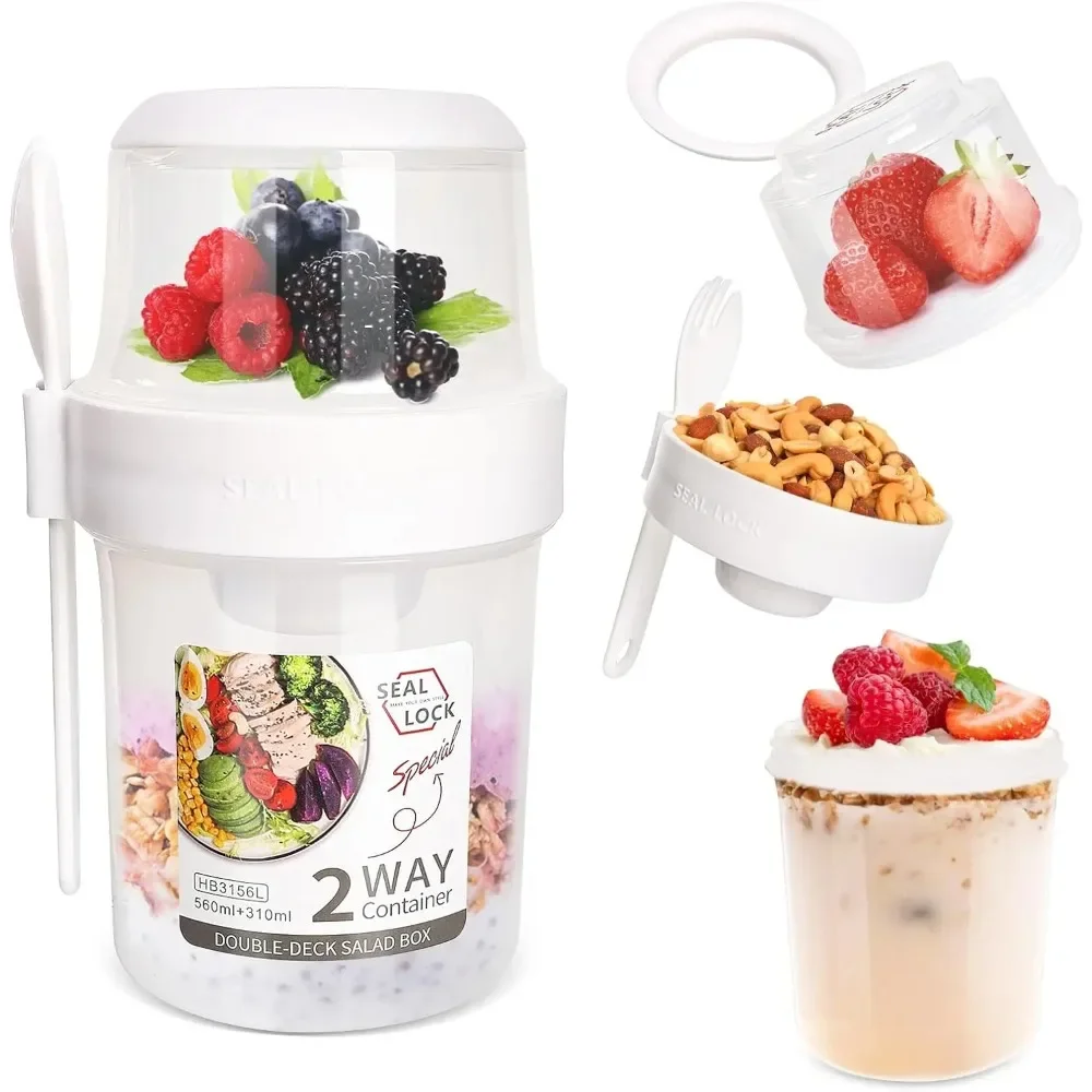 サラダカップ 朝食カップ ポータブル食品保存弁当箱 オートミ - Food Storage With Scoop のレビューと価格
