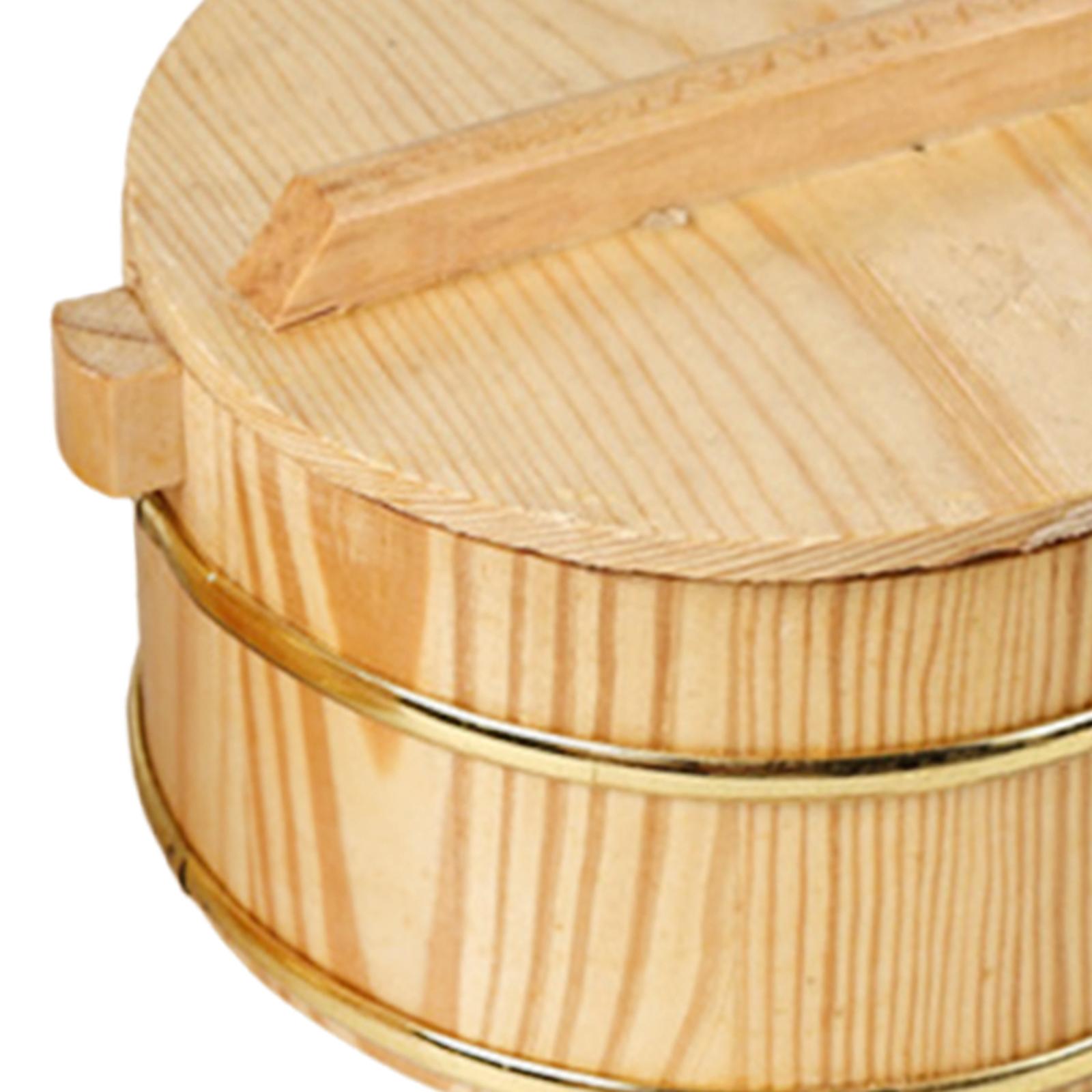 木製蒸し米桶ディナープレートポータブルノンスティック寿司ライ - Food Storage For Restaurant のレビューと価格