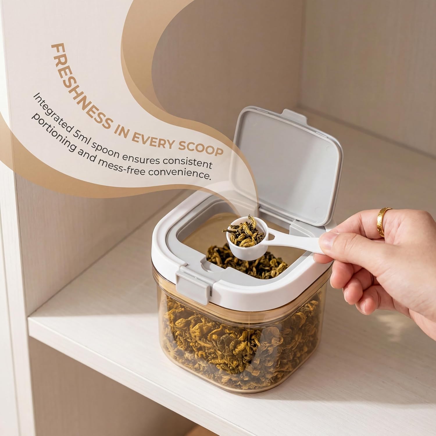 2個入りコーヒー缶 スコップ付き 気密コーヒー保存容器 アン - Food Storage With Scoop のレビューと価格