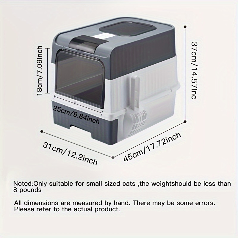 完全密閉型、取り外し可能な引き出し式猫用トイレ（猫砂スコップ - Food Storage With Scoop のレビューと価格