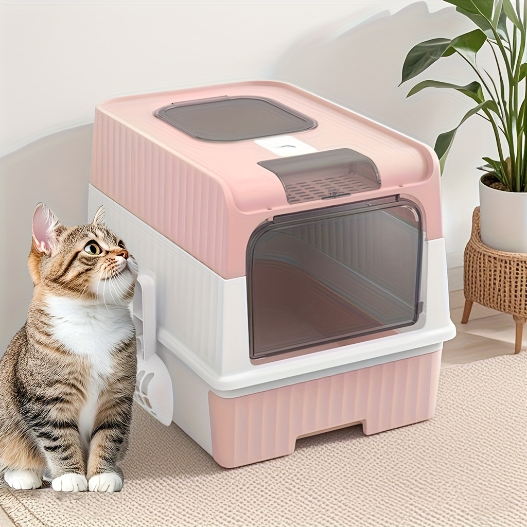 完全密閉型、取り外し可能な引き出し式猫用トイレ（猫砂スコップ - Food Storage With Scoop のレビューと価格