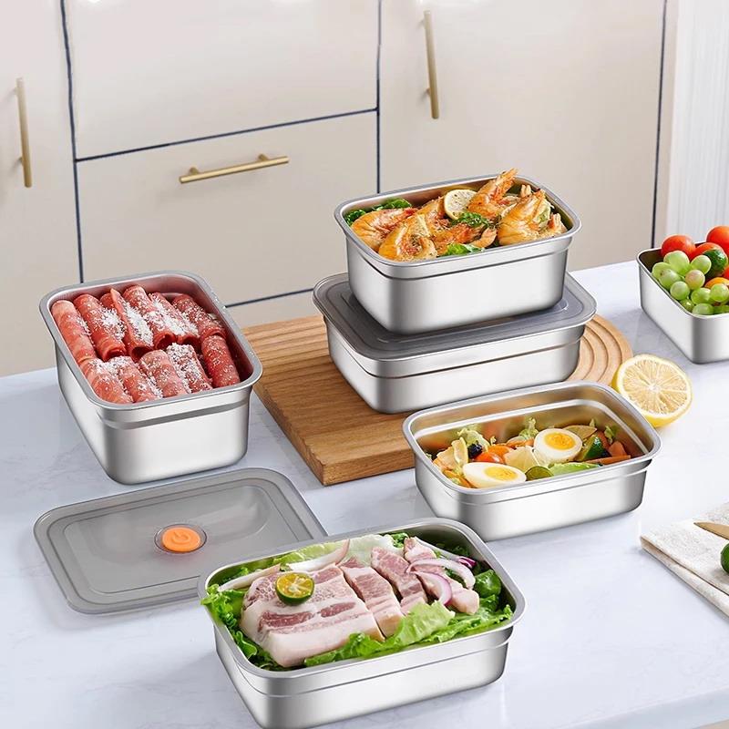 ステンレス製密閉ランチボックス 大容量 食品安全保存容器 学 - Food Storage Box Large のレビューと価格